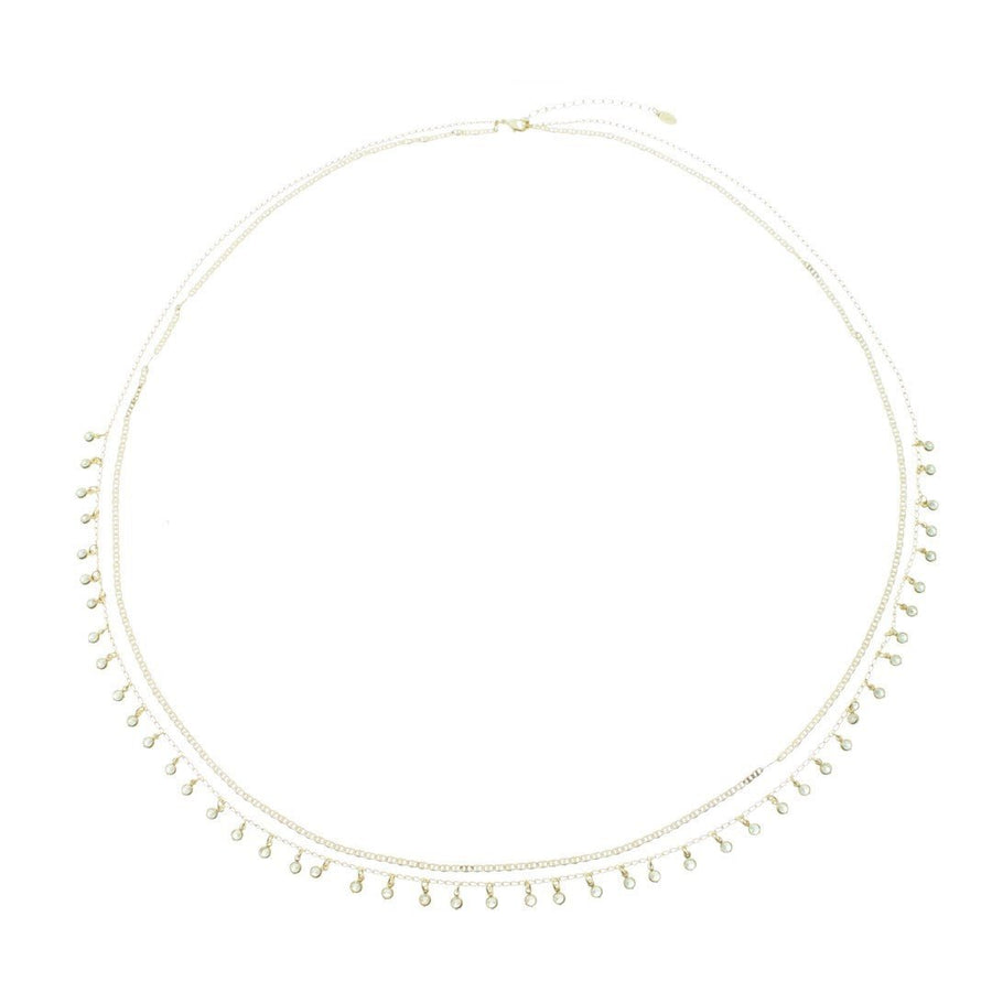 Belly Chain Duas Voltas Paola Zircônias Folheado a Ouro 18k - Piuka