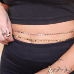 Belly Chain Mikonos Mini Medalhas Folheado a Ouro 18k - Piuka