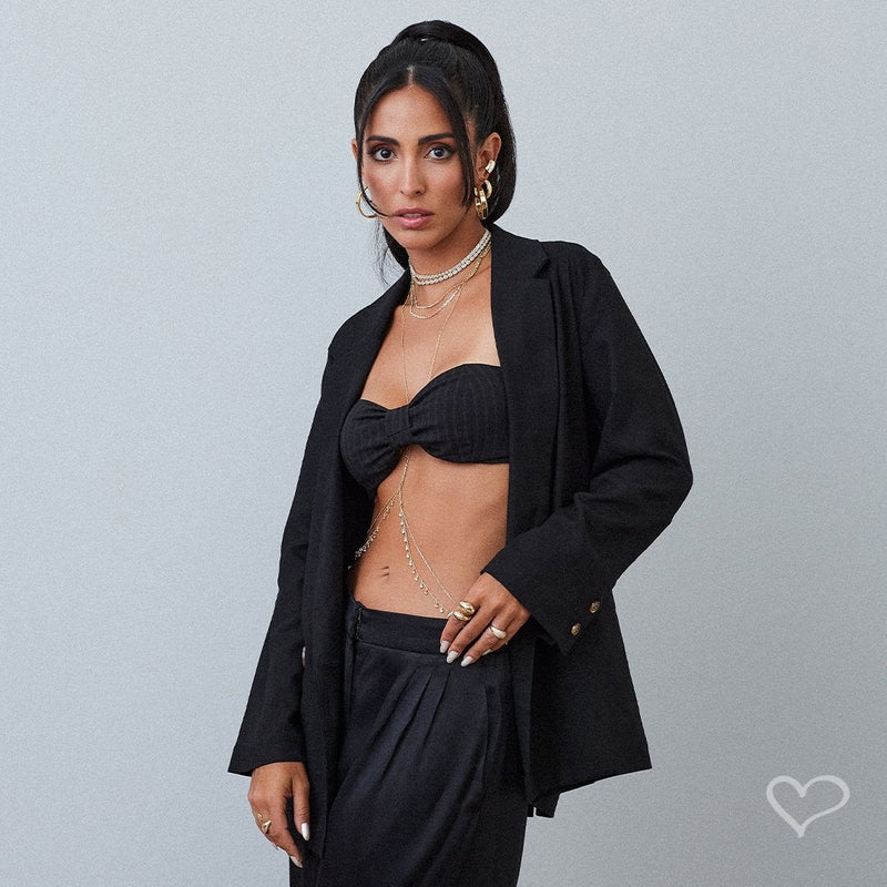Body Chain Gipsy Mini Zircônias Folheado a Ouro 18k - Piuka