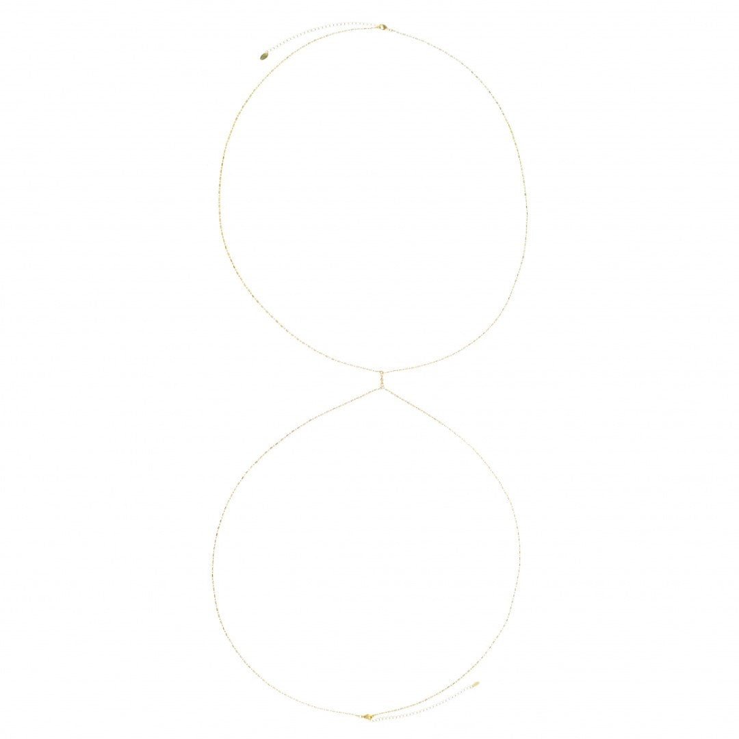 Body Chain Naomi Zircônia Folheado a Ouro 18k - Piuka