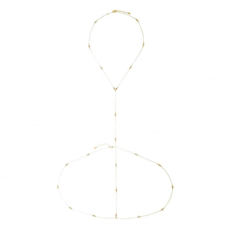 Body Chain Piuka Sienna Zircônias Folheado a Ouro 18k - Piuka
