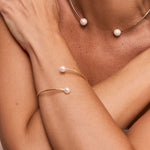 Bracelete Amélie Pérolas Folheado à Ouro 18k - Piuka
