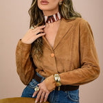 Bracelete Bold Largo Cleo Dourado - Piuka