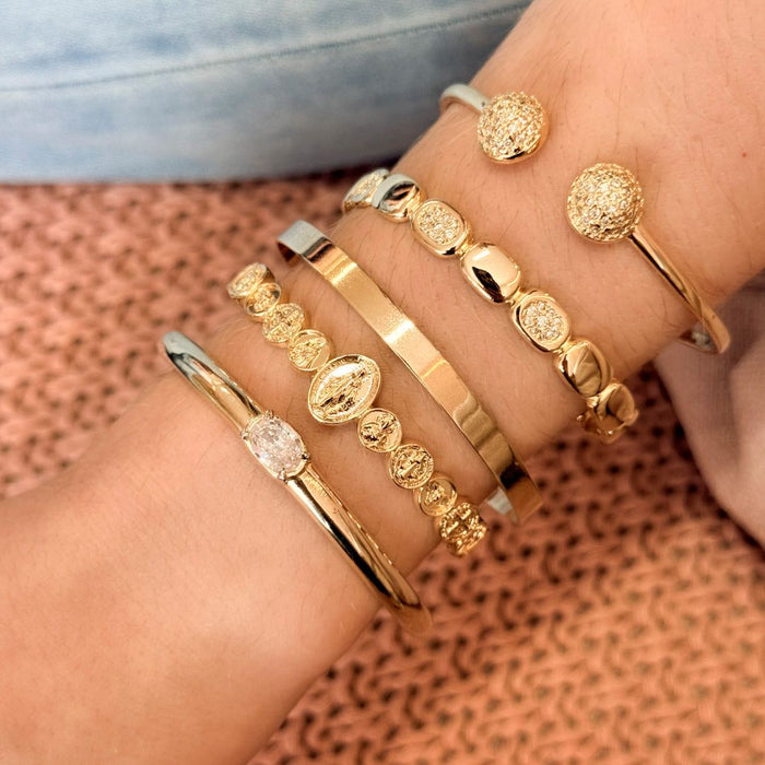 Bracelete Devoção Folheado a Ouro 18k
