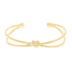 Bracelete Feminino Folheado a Ouro 18k 2 Voltas Nó Rafaella Piuka - Piuka