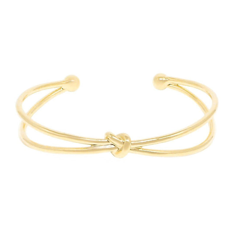 Bracelete Feminino Folheado a Ouro 18k 2 Voltas Nó Rafaella Piuka - Piuka