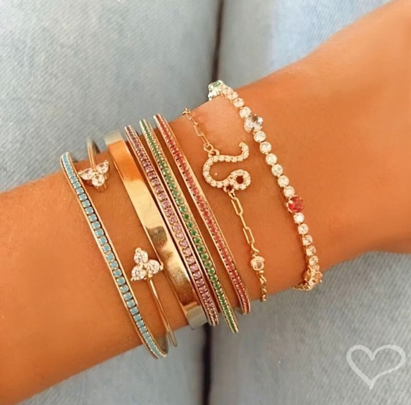 Bracelete Feminino Folheado a Ouro 18k Liso Bia Piuka - Piuka