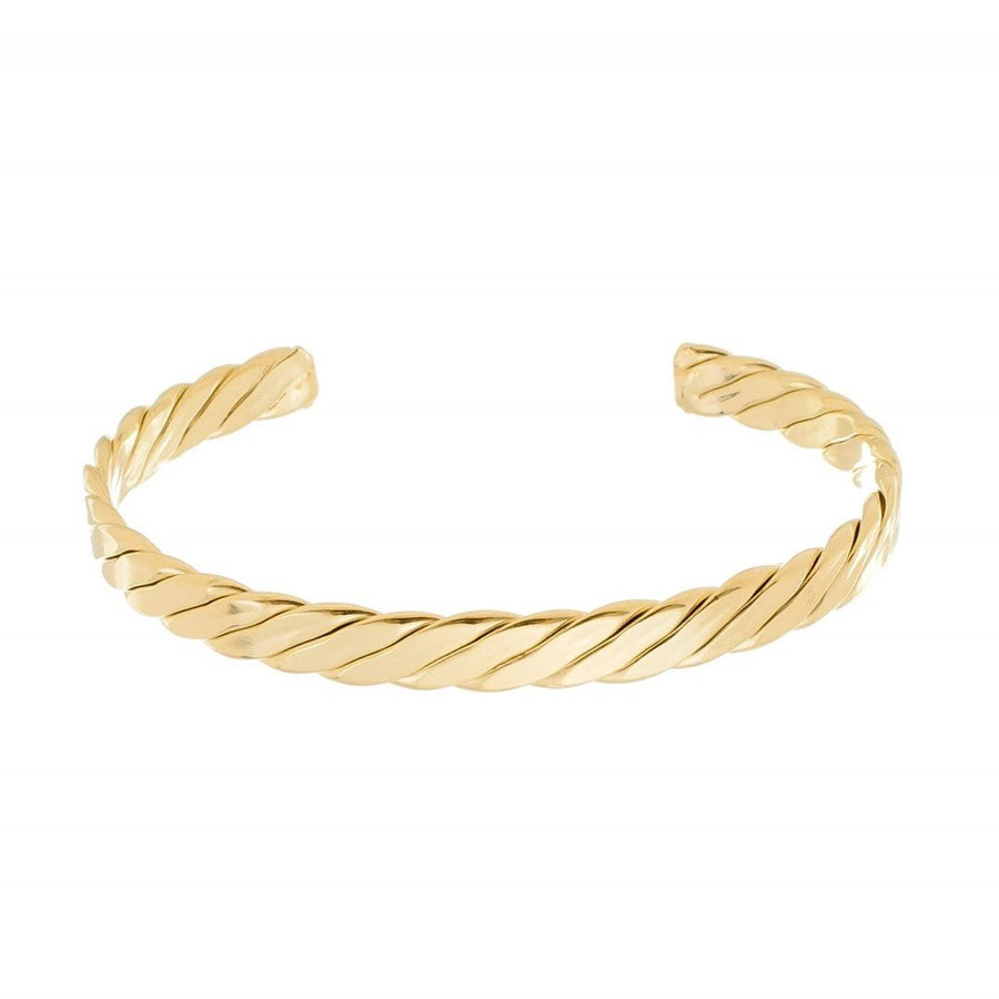 Bracelete Feminino Folheado a Ouro 18k Torcido Olivia - Piuka