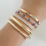 Bracelete Feminino Folheado a Ouro 18k Tubo Liso Joyce - Piuka