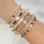 Bracelete Feminino Folheado a Ouro 18k Tubo Liso Joyce - Piuka