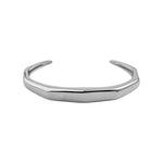Bracelete Geométrico Lara Folheado em Ródio Branco - Piuka