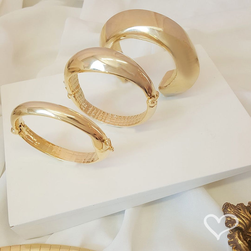 Bracelete Jessy Folheado a Ouro 18k - Piuka