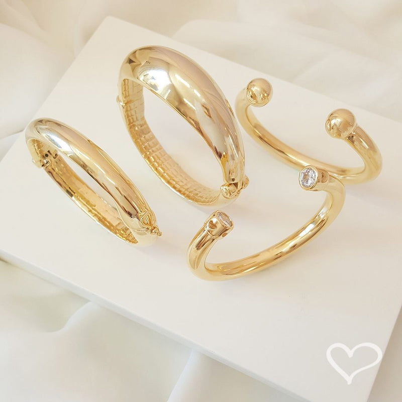 Bracelete Jessy Folheado a Ouro 18k - Piuka