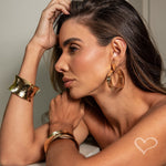 Bracelete Largo Hadassa Dourado - Piuka