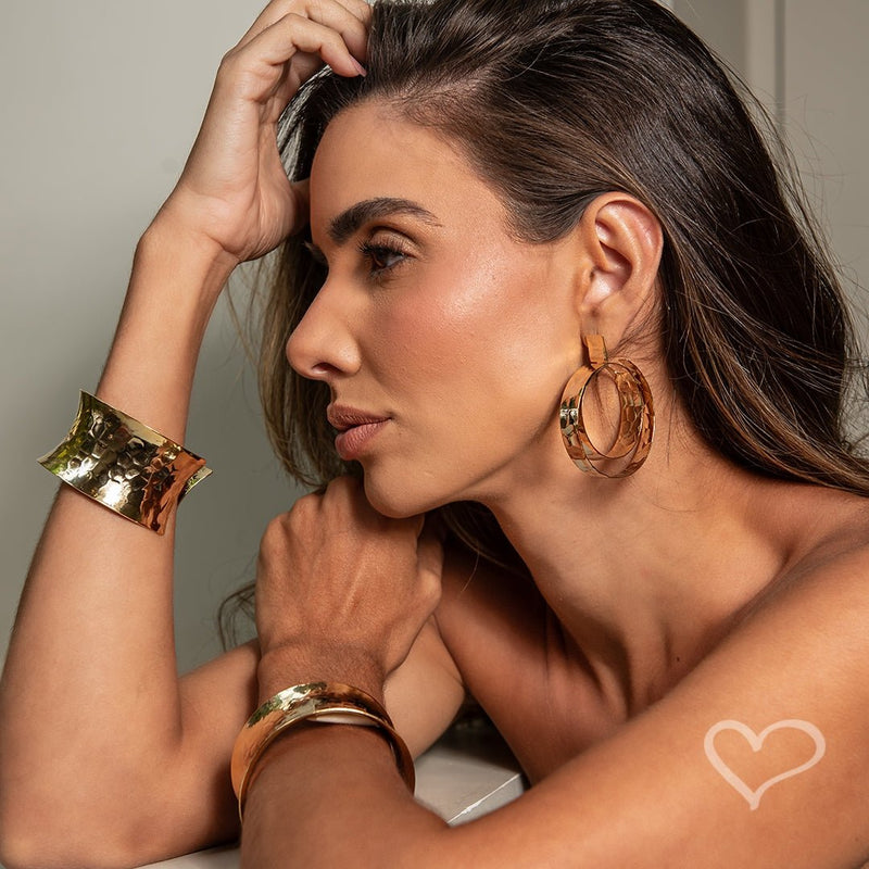 Bracelete Largo Hadassa Dourado - Piuka