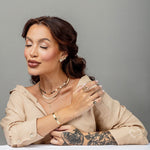 Bracelete Léa Folheado a Ouro 18k - Piuka