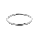 Bracelete Liso Antônia Bipartido Folheado em Ródio Branco - Piuka