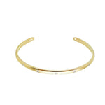 Bracelete Mariana Liso Zircônias Folheado a Ouro 18k Piuka - Piuka