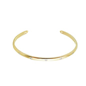 Bracelete Mariana Liso Zircônias Folheado a Ouro 18k Piuka - Piuka