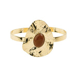 Bracelete Orgânico Emma Marrom Folheado a Ouro 18k - Piuka