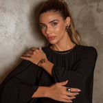 Bracelete Orgânico Emma Marrom Folheado a Ouro 18k - Piuka