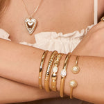 Bracelete Patricia Zircônias Folheado a Ouro 18k - Piuka
