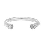 Bracelete Tubo Hannah Zircônias Folheado em Ródio Branco - Piuka