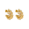 Brinco Argola Ari Esferas e Pérolas Folheado a Ouro 18k - Piuka