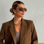 Brinco Argola Gota Luana Texturizado Folheado a Ouro 18k - Piuka