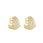 Brinco Argola Gota Luana Texturizado Folheado a Ouro 18k - Piuka