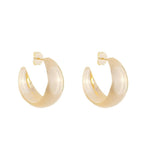 Brinco Argola M Sabrina Folheada a Ouro 18k - Piuka