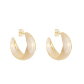 Brinco Argola M Sabrina Folheada a Ouro 18k - Piuka