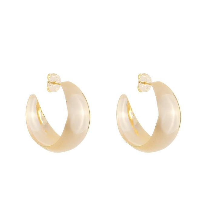 Brinco Argola M Sabrina Folheada a Ouro 18k