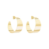 Brinco Argola Renata Folheado a Ouro 18k - Piuka