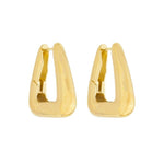 Brinco Argola Triangular Emily G Folheado a Ouro 18k - Piuka