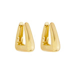 Brinco Argola Triangular Emily P Folheado a Ouro 18k - Piuka