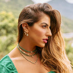 Brinco Argolinha Nick Mão de Fátima Zircônia Cristal Folheado a Ouro 18k - Piuka