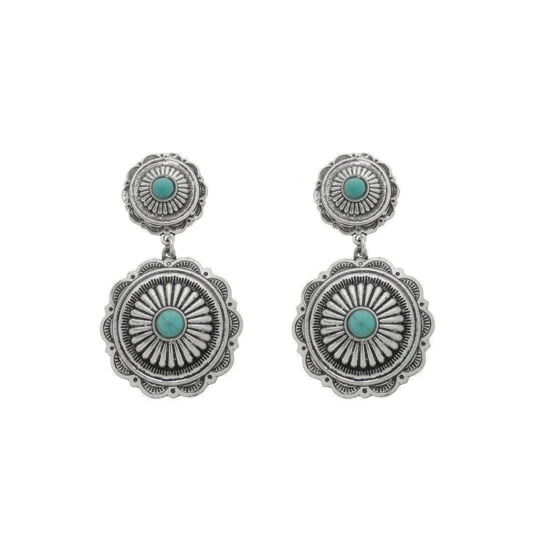 Brinco Boho Audrey Turqueza Prata - Piuka