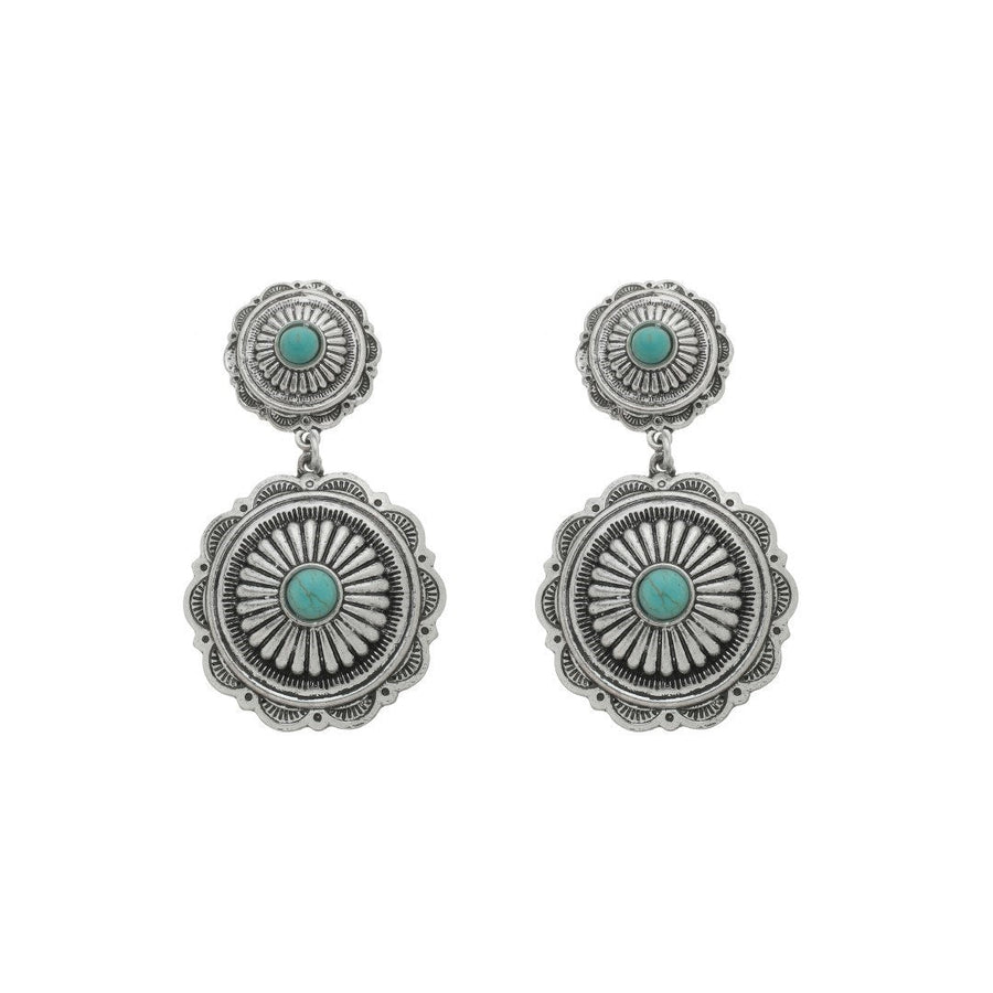 Brinco Boho Audrey Turqueza Prata - Piuka