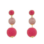 Brinco Bolas Fio Pink Maria Rita - Piuka
