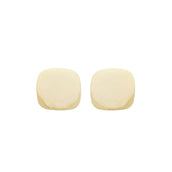 Brinco Botão Quadrado Melissa Folheado a Ouro 18k - Piuka