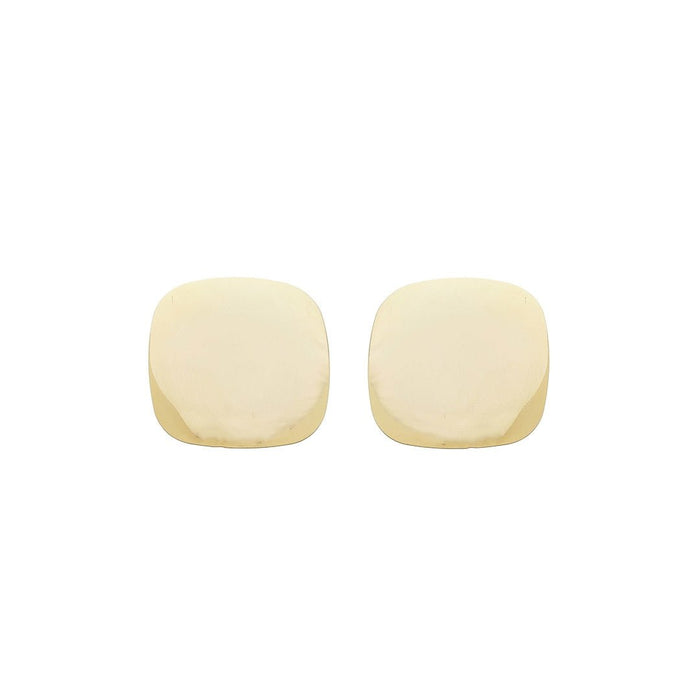 Brinco Botão Quadrado Melissa Folheado a Ouro 18k