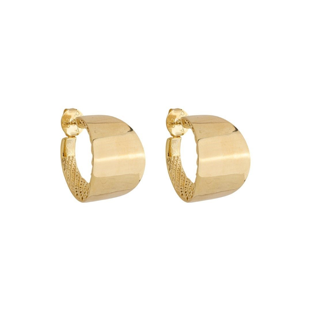 Brinco de Argola Bold Mabel Folheado a Ouro 18k - Piuka