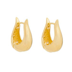 Brinco de Argola Pequena Diana Vintage Metal Folheado a Ouro 18k - Piuka