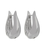 Brinco de Argola Pequena Diana Vintage Metal Folheado em Ródio Branco - Piuka