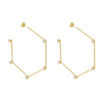 Brinco de Argola Pontos de Luz Folheado a Ouro 18k - Piuka
