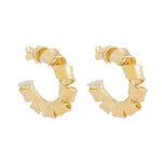 Brinco de Argola Torcida Carla Folheado a Ouro 18k - Piuka