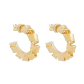 Brinco de Argola Torcida Carla Folheado a Ouro 18k - Piuka