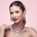 Brinco de Argola Torcido Melina P Folheado em Ródio Branco - Piuka