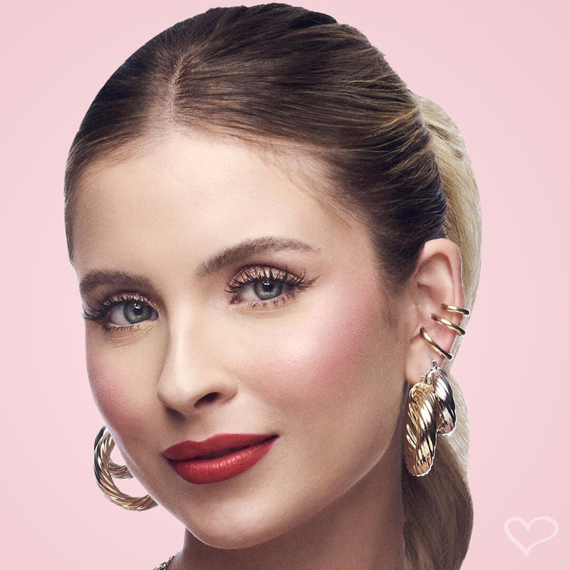 Brinco de Argola Torcido Melina P Folheado em Ródio Branco - Piuka